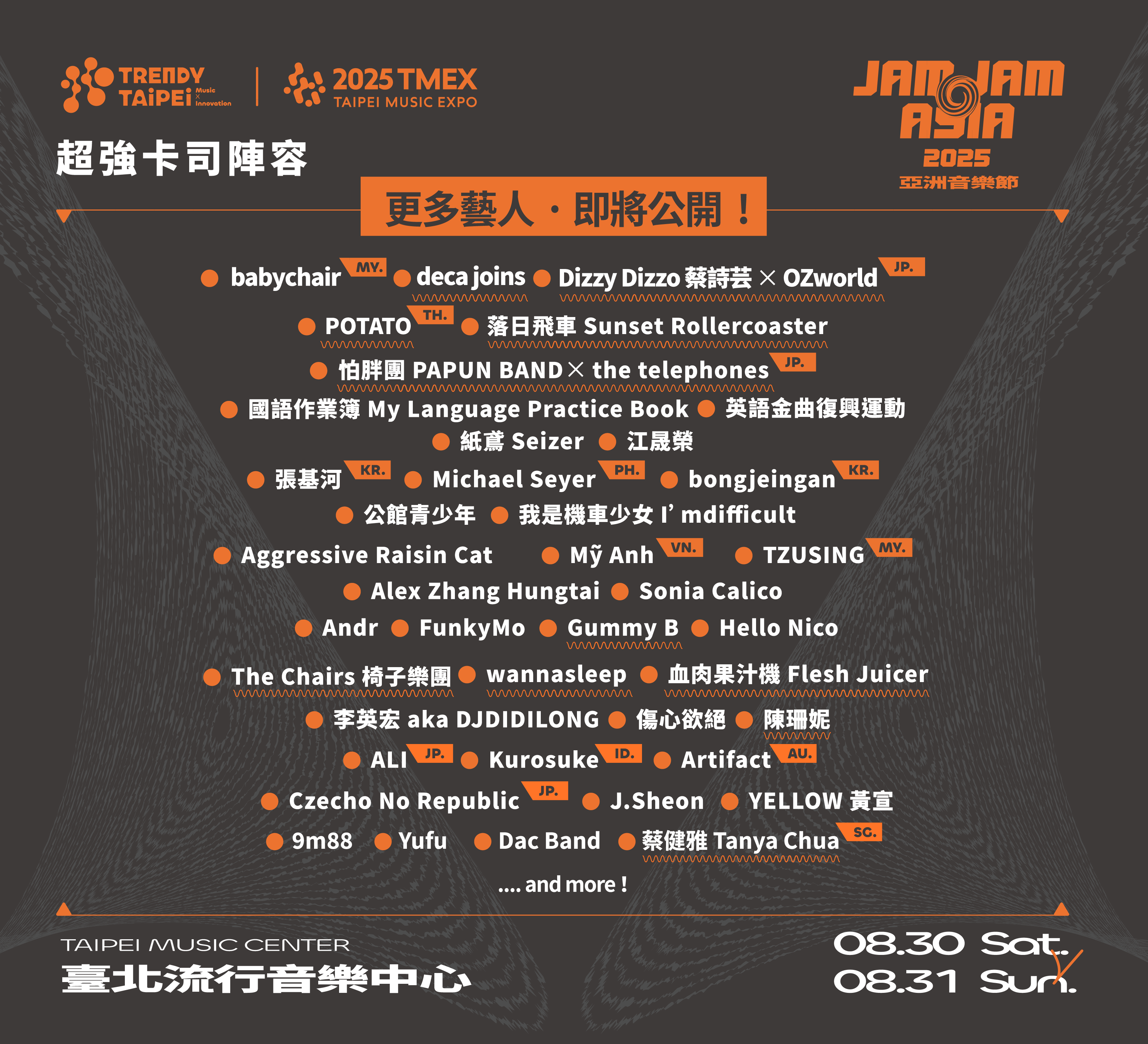 JJA卡司名單(圖/北流提供)