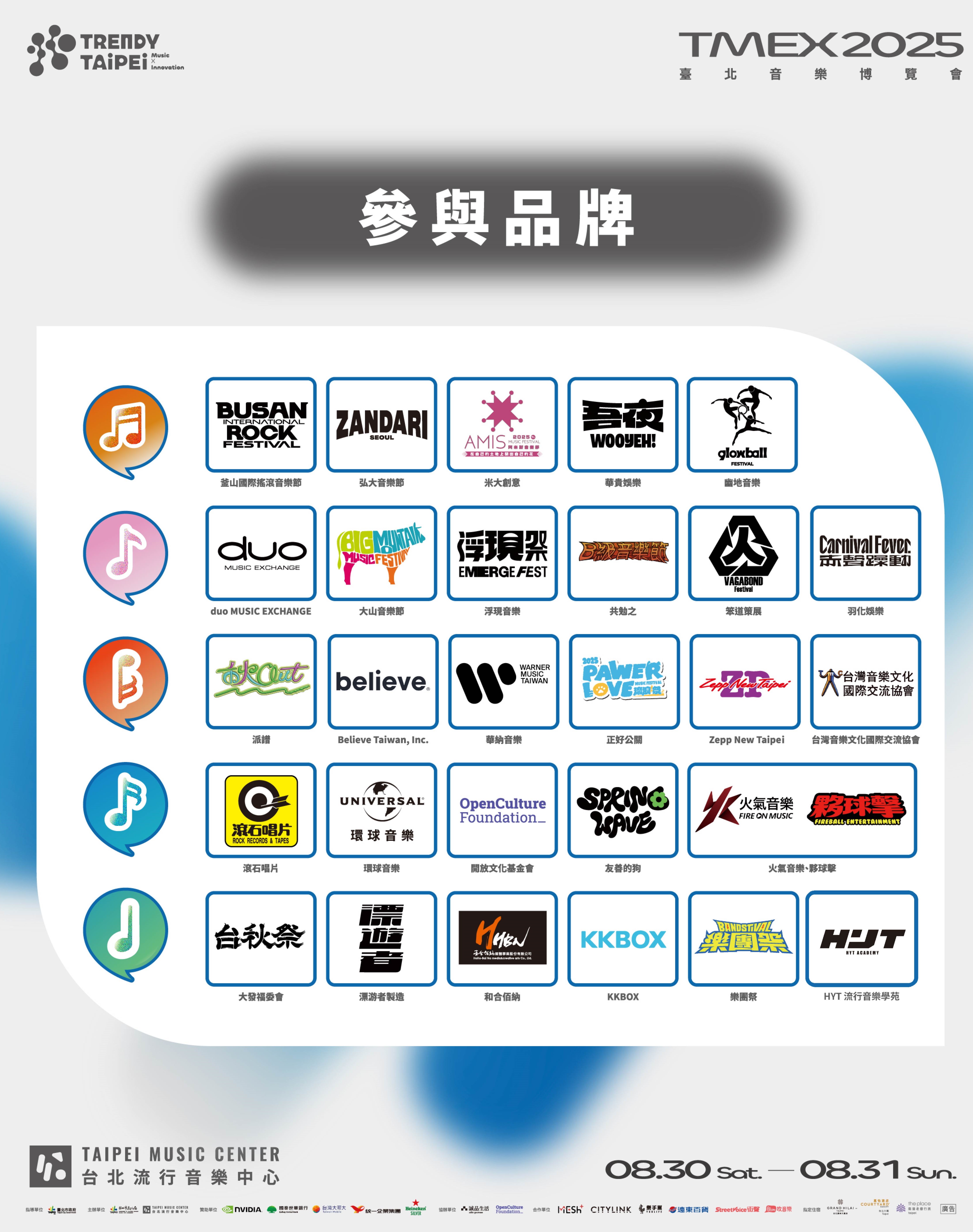 於文化館指定攤位完成任務即可獲得音符貼紙,集滿五大區域的音符貼紙,可至北流服務台參加抽獎活動