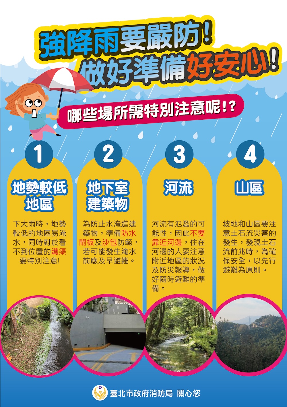 防汛宣導圖片-強降雨