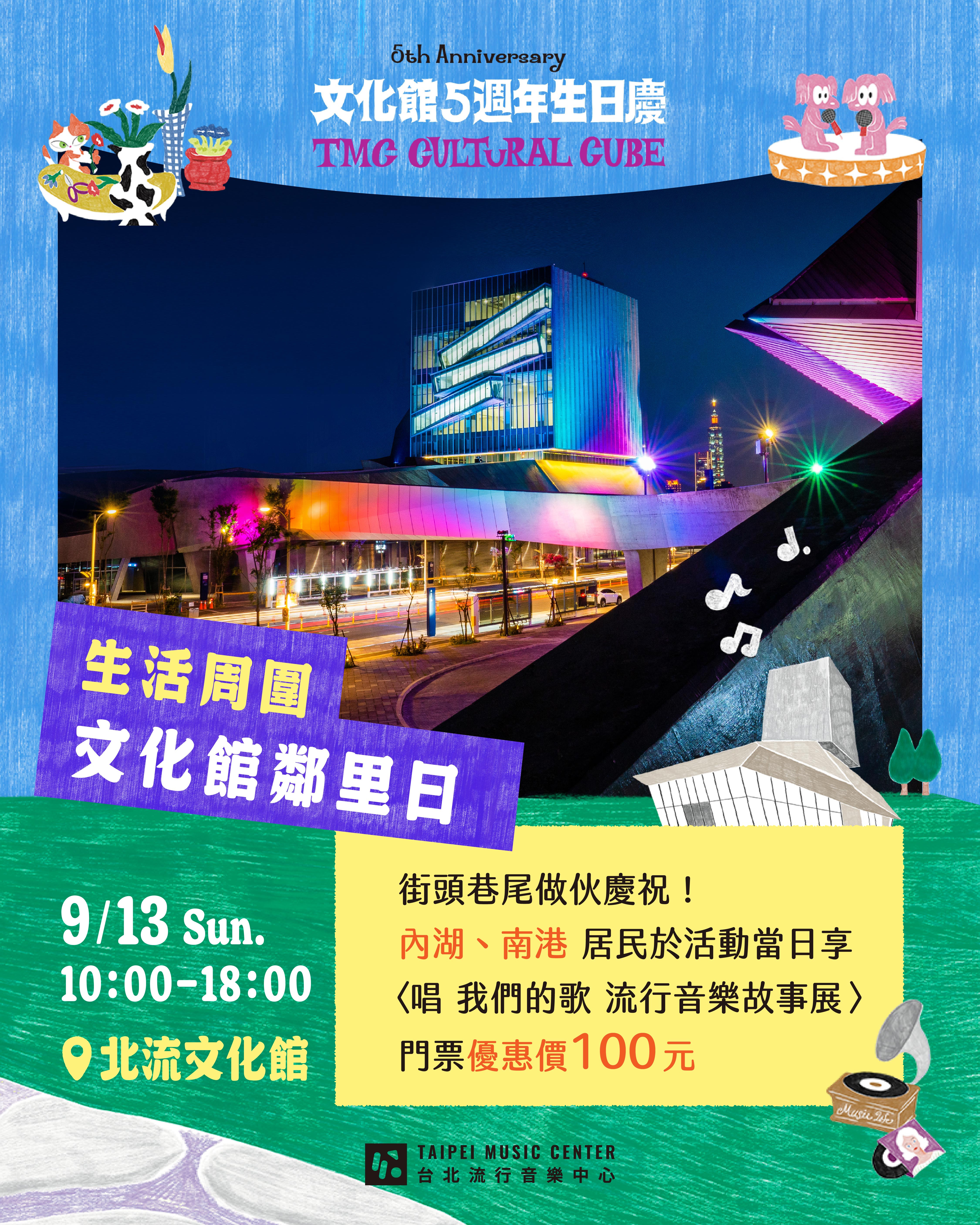 圖7：9月13日「文化館鄰里日」，內湖南港居民憑身分證件享門票優惠價100元。