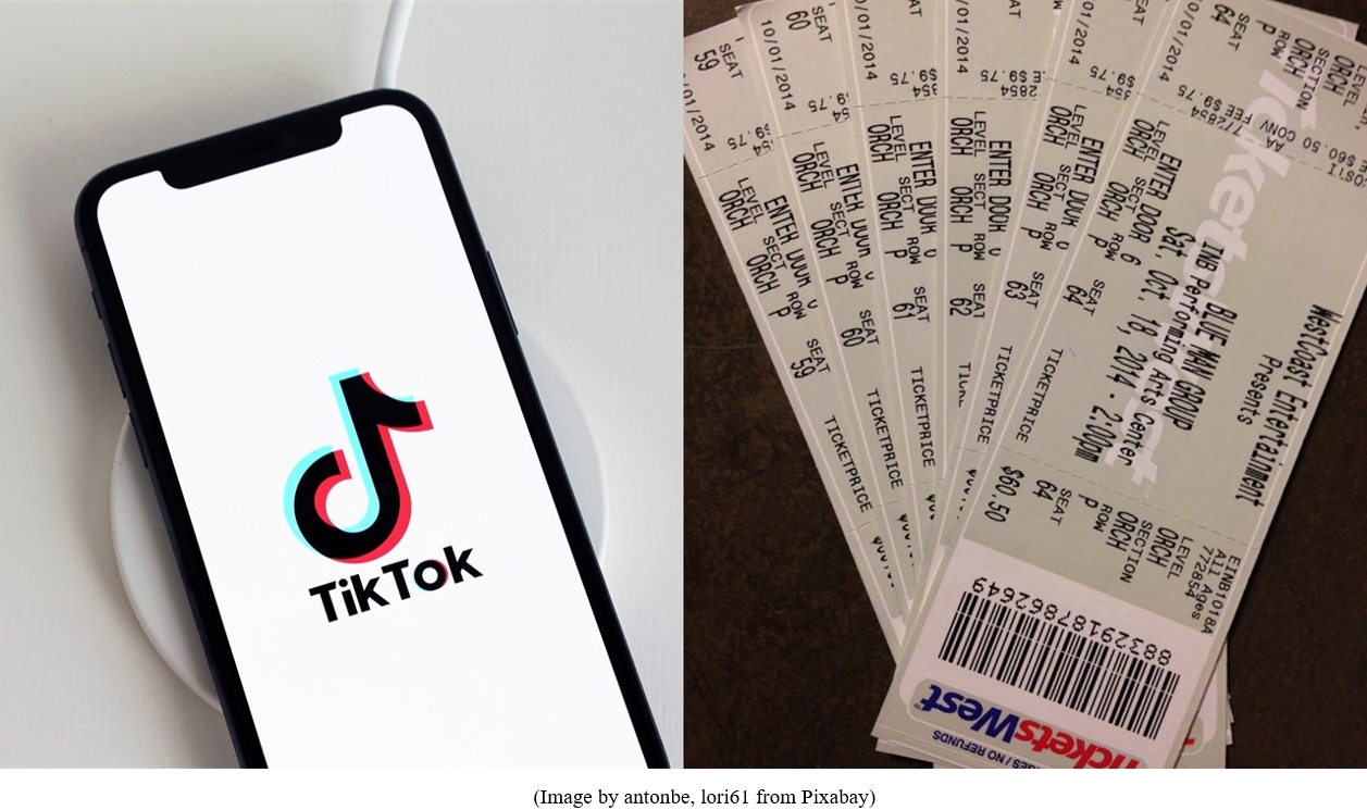 現在20多個國家的藝人可直接在TikTok內販售演唱會門票